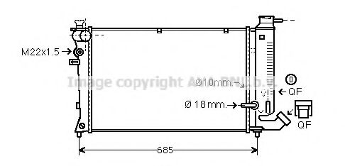 Imagine Radiator, racire motor AVA QUALITY COOLING CN2114