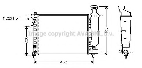 Imagine Radiator, racire motor AVA QUALITY COOLING CN2115