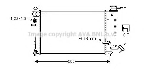 Imagine Radiator, racire motor AVA QUALITY COOLING CN2121