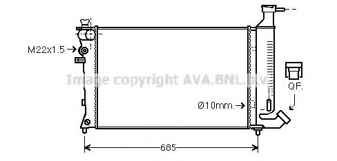 Imagine Radiator, racire motor AVA QUALITY COOLING CN2124