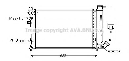 Imagine Radiator, racire motor AVA QUALITY COOLING CN2136