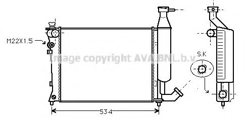 Imagine Radiator, racire motor AVA QUALITY COOLING CN2149