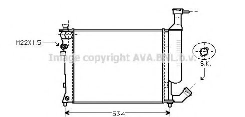 Imagine Radiator, racire motor AVA QUALITY COOLING CN2167