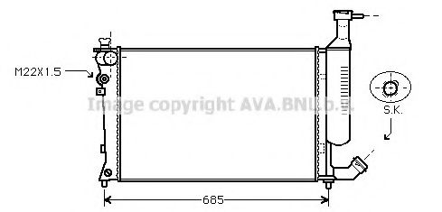 Imagine Radiator, racire motor AVA QUALITY COOLING CN2168