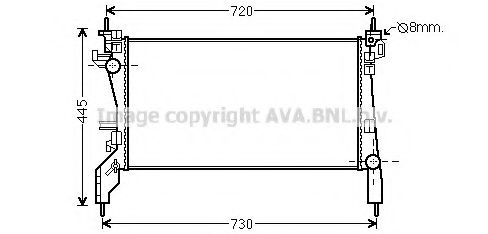 Imagine Radiator, racire motor AVA QUALITY COOLING CN2266