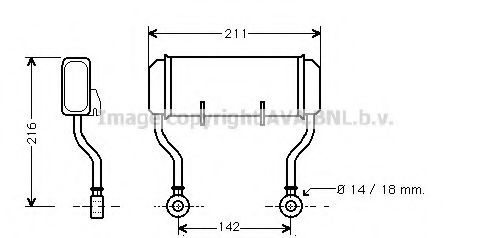 Imagine Radiator ulei, ulei motor AVA QUALITY COOLING CN3020