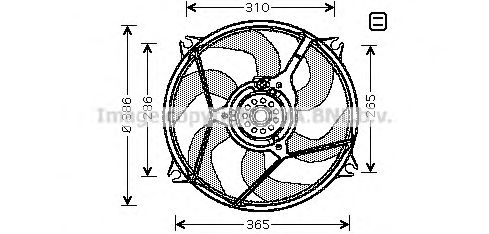 Imagine Ventilator, radiator AVA QUALITY COOLING CN7530
