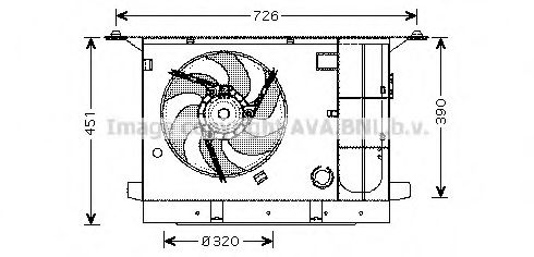 Imagine Ventilator, radiator AVA QUALITY COOLING CN7537