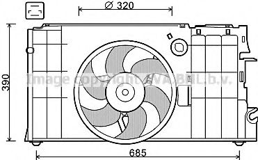 Imagine Ventilator, radiator AVA QUALITY COOLING CN7548