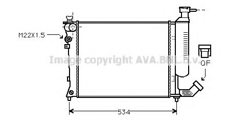 Imagine Radiator, racire motor AVA QUALITY COOLING CNA2059
