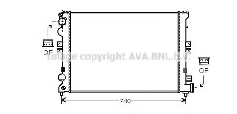 Imagine Radiator, racire motor AVA QUALITY COOLING CNA2078