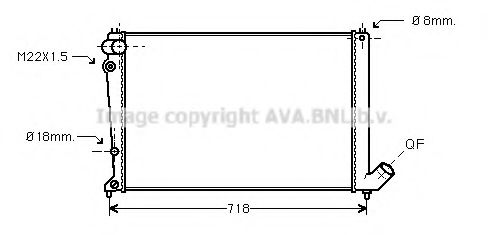 Imagine Radiator, racire motor AVA QUALITY COOLING CNA2107