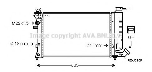 Imagine Radiator, racire motor AVA QUALITY COOLING CNA2109