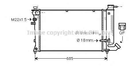 Imagine Radiator, racire motor AVA QUALITY COOLING CNA2110