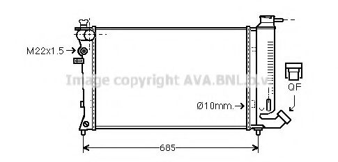 Imagine Radiator, racire motor AVA QUALITY COOLING CNA2112