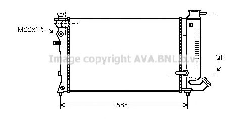 Imagine Radiator, racire motor AVA QUALITY COOLING CNA2170