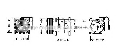 Imagine Compresor, climatizare AVA QUALITY COOLING CNK023