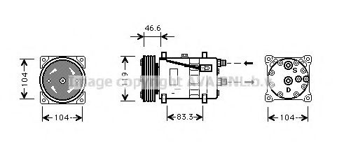 Imagine Compresor, climatizare AVA QUALITY COOLING CNK209