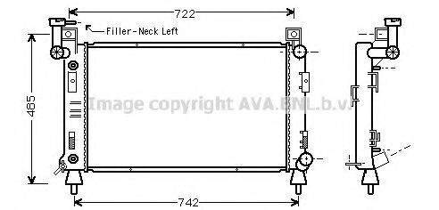 Imagine Radiator, racire motor AVA QUALITY COOLING CR2050