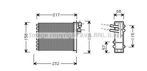 Imagine Schimbator caldura, incalzire habitaclu AVA QUALITY COOLING CR6046