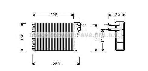 Imagine Schimbator caldura, incalzire habitaclu AVA QUALITY COOLING CR6047