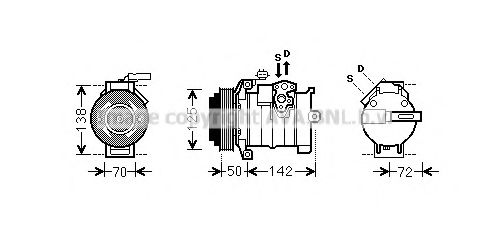 Imagine Compresor, climatizare AVA QUALITY COOLING CRAK129