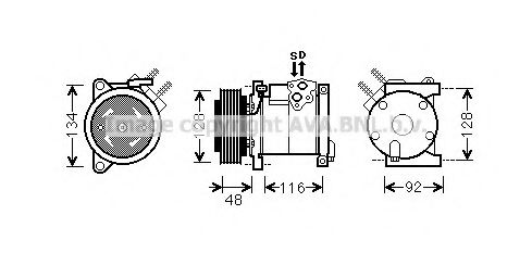 Imagine Compresor, climatizare AVA QUALITY COOLING CRK102