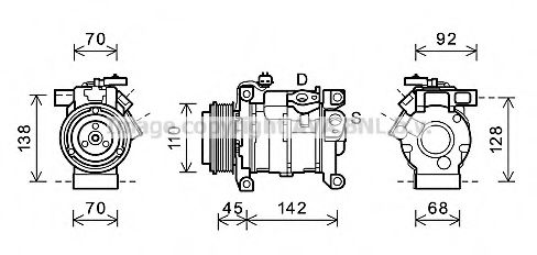 Imagine Compresor, climatizare AVA QUALITY COOLING CRK128