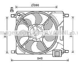 Ventilator, radiator AVA QUALITY COOLING CT7501