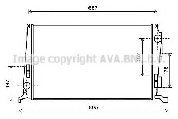 Imagine Radiator, racire motor AVA QUALITY COOLING DA2005