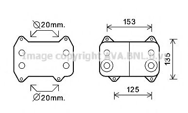 Imagine Radiator ulei, ulei motor AVA QUALITY COOLING DF3054