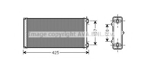 Imagine Schimbator caldura, incalzire habitaclu AVA QUALITY COOLING DF6037