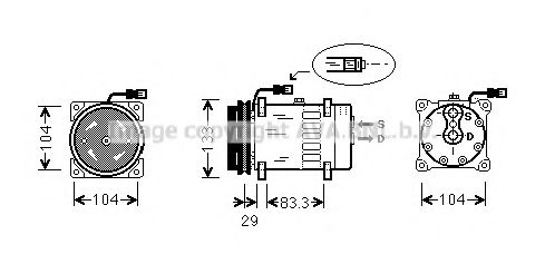 Imagine Compresor, climatizare AVA QUALITY COOLING DFAK025