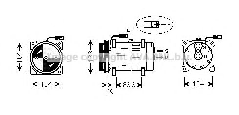 Imagine Compresor, climatizare AVA QUALITY COOLING DFAK026