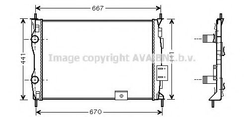 Imagine Radiator, racire motor AVA QUALITY COOLING DN2279