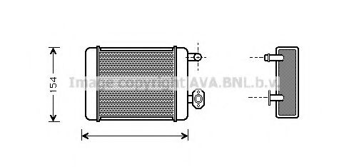 Imagine Schimbator caldura, incalzire habitaclu AVA QUALITY COOLING DN6071