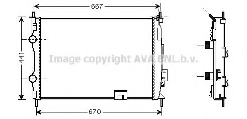 Imagine Radiator, racire motor AVA QUALITY COOLING DNA2280