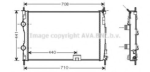 Imagine Radiator, racire motor AVA QUALITY COOLING DNA2288