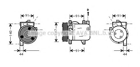 Imagine Compresor, climatizare AVA QUALITY COOLING DNK002