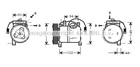 Imagine Compresor, climatizare AVA QUALITY COOLING DNK004