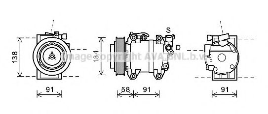 Imagine Compresor, climatizare AVA QUALITY COOLING DNK344