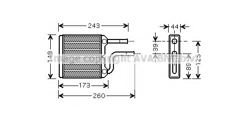 Imagine Schimbator caldura, incalzire habitaclu AVA QUALITY COOLING DU6059