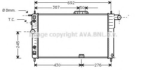 Imagine Radiator, racire motor AVA QUALITY COOLING DW2002