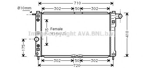 Imagine Radiator, racire motor AVA QUALITY COOLING DW2010