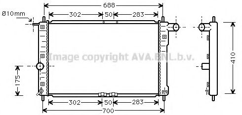 Imagine Radiator, racire motor AVA QUALITY COOLING DW2014