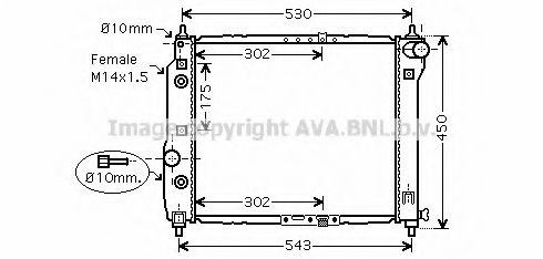 Imagine Radiator, racire motor AVA QUALITY COOLING DW2069