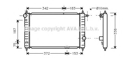 Imagine Radiator, racire motor AVA QUALITY COOLING DWA2007