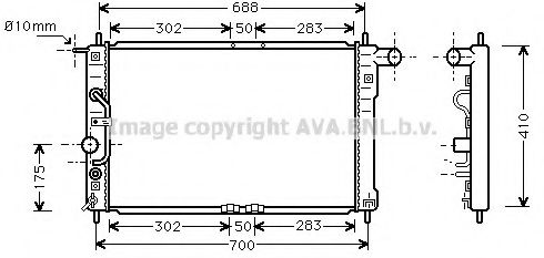 Imagine Radiator, racire motor AVA QUALITY COOLING DWA2015