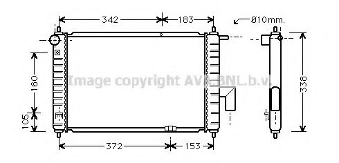 Imagine Radiator, racire motor AVA QUALITY COOLING DWA2046