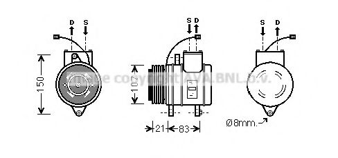 Imagine Compresor, climatizare AVA QUALITY COOLING DWK041